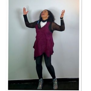 Unique suede top by Sofistafunk